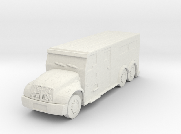 International Armored Truck 6x6 1/64 in White Natural Versatile Plastic