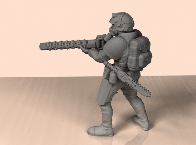 54mm Rusty World mercenary in Tan Fine Detail Plastic