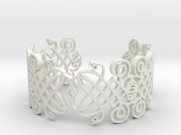 Decorative Bracelet v01 in White Natural Versatile Plastic