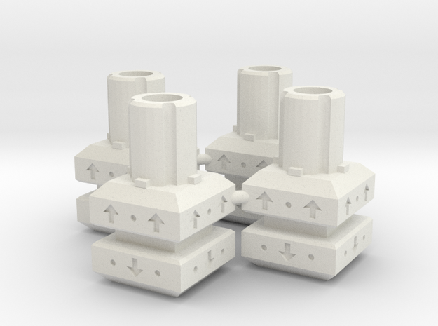Transformers Power Core Combiner 5mm Ports in White Natural Versatile Plastic