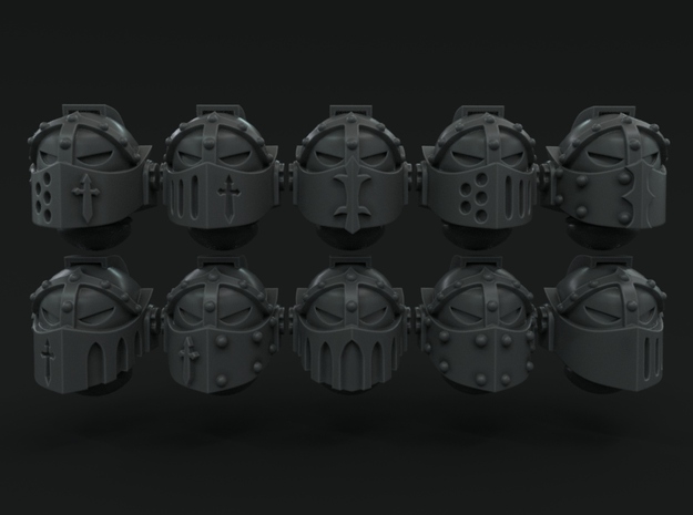 10-20x Knightly Visor Variety Pack Helmets in Tan Fine Detail Plastic: Medium