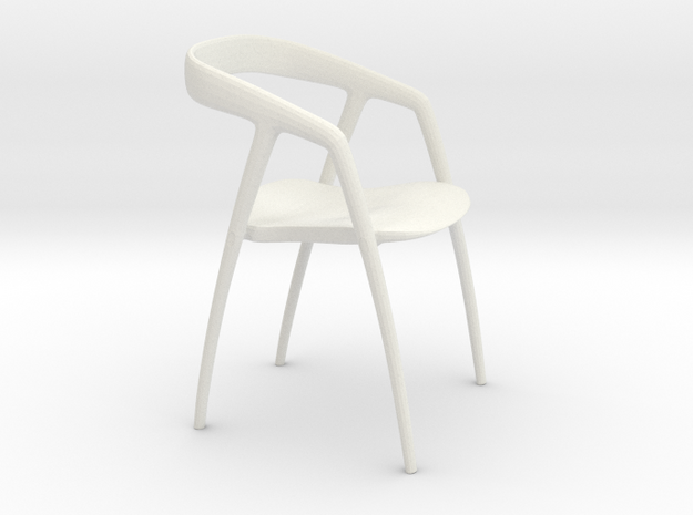 Miniature Dining Chair in White Natural Versatile Plastic