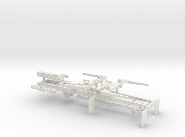1/50th Long Logger trailing axle pipe bunk kit in White Natural Versatile Plastic