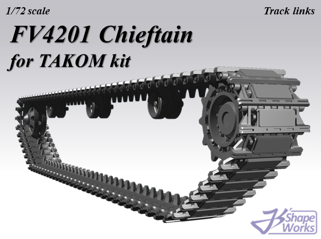 1/72 Chieftain track in Smoothest Fine Detail Plastic