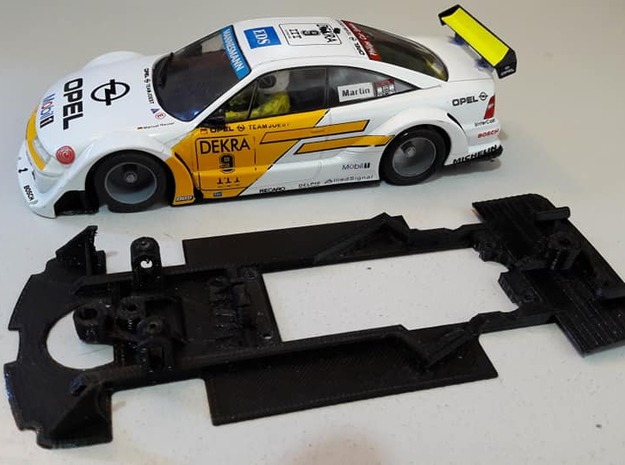 Chassis for Slot.It Opel Calibra in White Natural Versatile Plastic