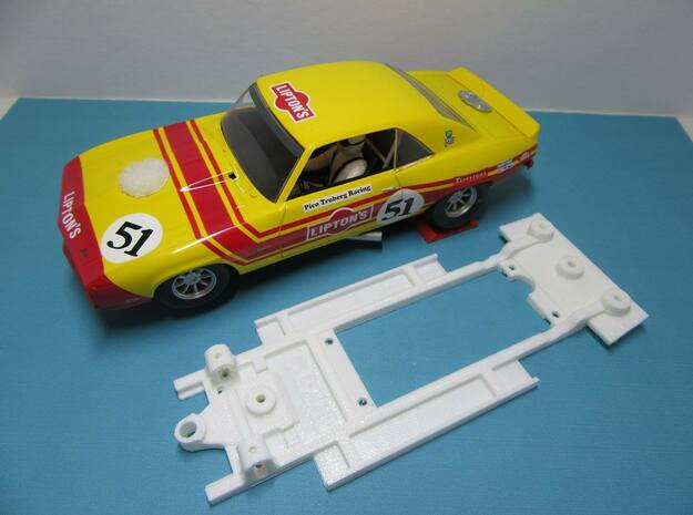 Chassis for Scalextric 1969 Camaro Z28 in White Natural Versatile Plastic