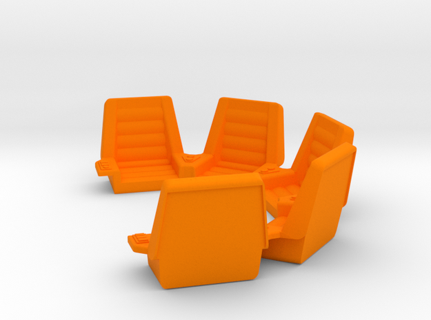Starcom - Starbase Command - Briefing Room Bench in Orange Processed Versatile Plastic