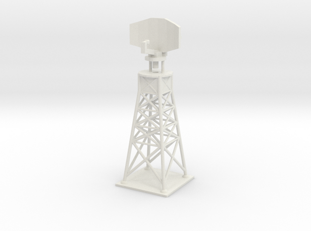 Airport Ground Radar Tower - Various Scales in White Natural Versatile Plastic: 1:400