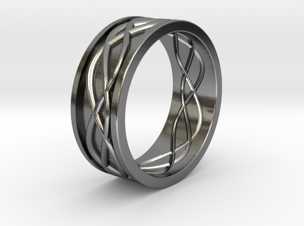 Celtic wedding ring for him in Polished Silver: 11 / 64