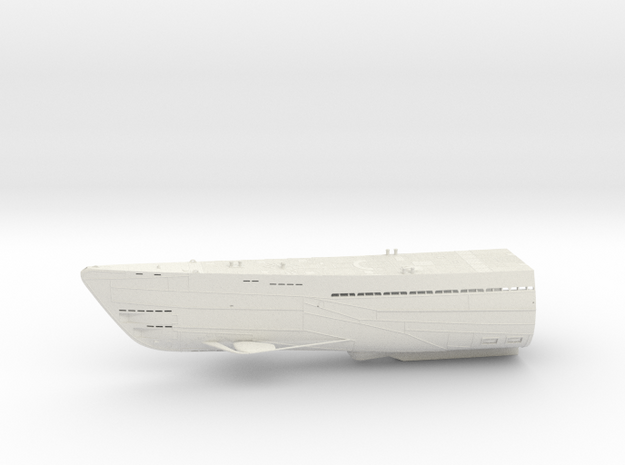 1/100 Uboot Hull Fore Part IXC U-505 in White Natural Versatile Plastic