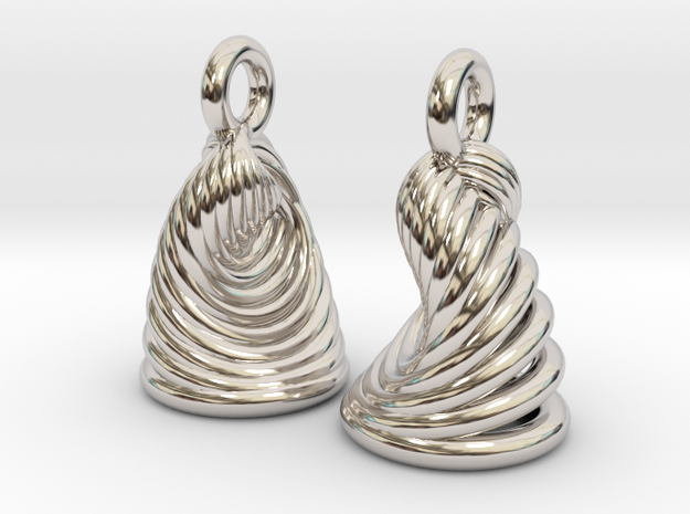 Pair Earrings ERTC1610P in Rhodium Plated Brass
