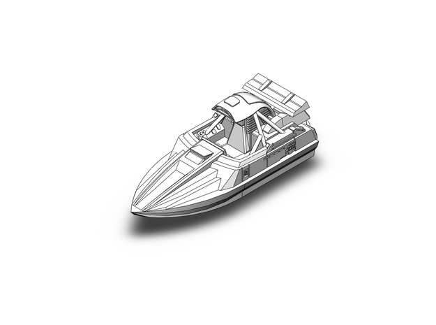 James Bond Q boat 007 in Smoothest Fine Detail Plastic: 1:100