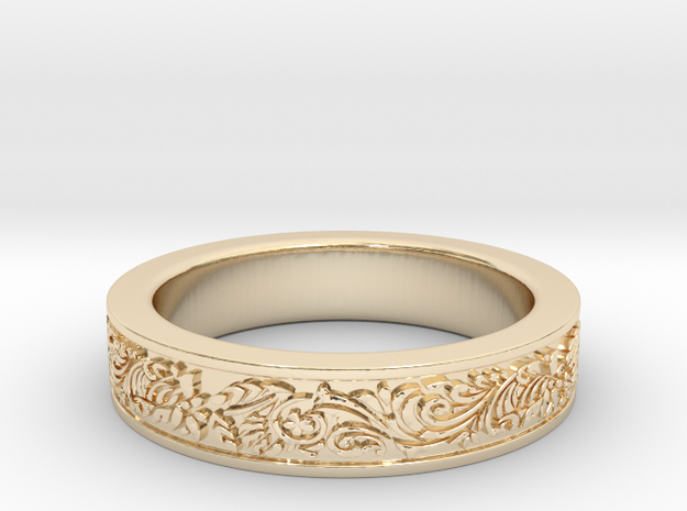 Celtic Wedding Ring 9 in 14K Yellow Gold