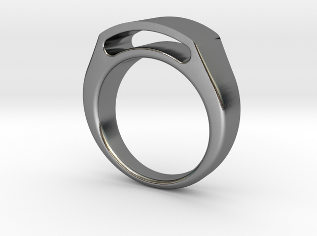 Note Holding Ring (Size 7) in Polished Silver