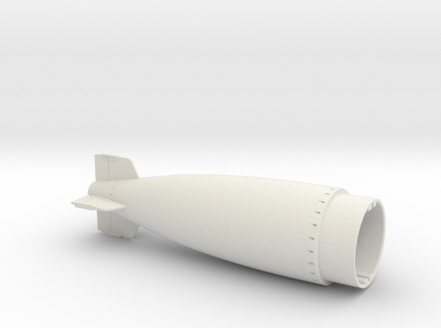Torpedo mk8 16th tail in White Natural Versatile Plastic