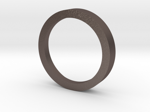 Ring Typ-A in Polished Bronzed-Silver Steel