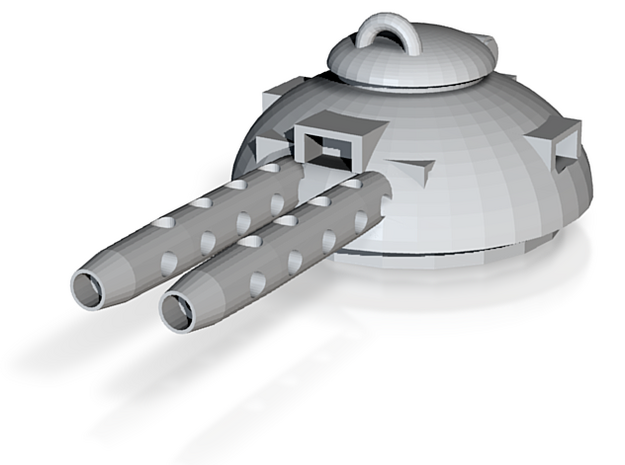 Design 2 double MG turret in Tan Fine Detail Plastic