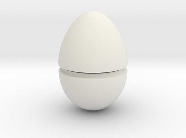 Chicken/Egg Nesting Dolls - Egg (100-127mm) in White Natural Versatile Plastic: Large