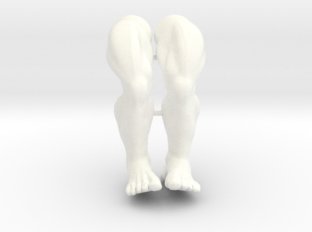 Bare Feet Legs in White Processed Versatile Plastic