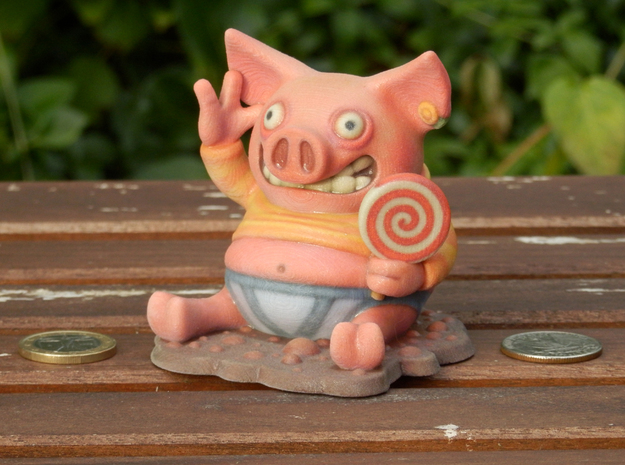 Happy as a Pig... in Full Color Sandstone