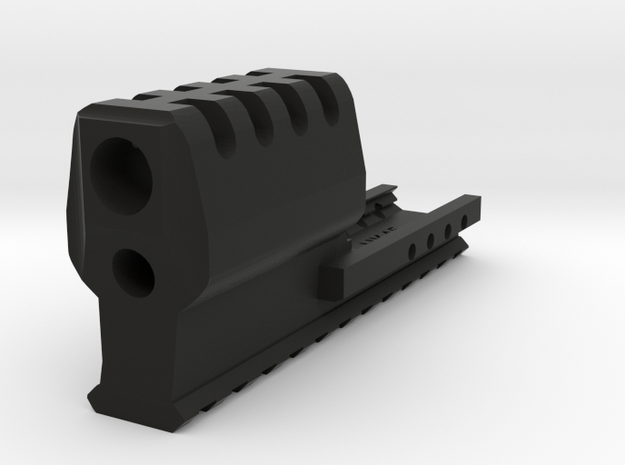 J.W. Frame Mounted Compensator (12-Slots) for HK45 in Black Natural Versatile Plastic