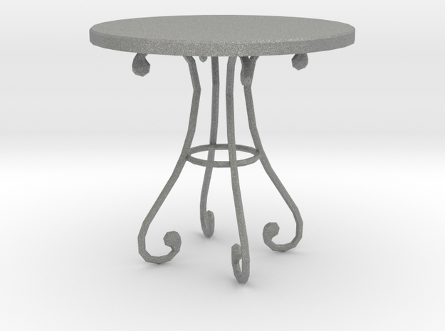 Dollhouse Miniature Table 'Finer Fare' in Gray PA12: 1:24