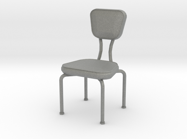 Miniature Dollhouse Dining Chair 'Retro Living' in Gray PA12: 1:24