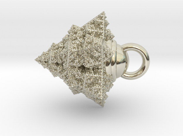 Fractal pendant  in 14k White Gold