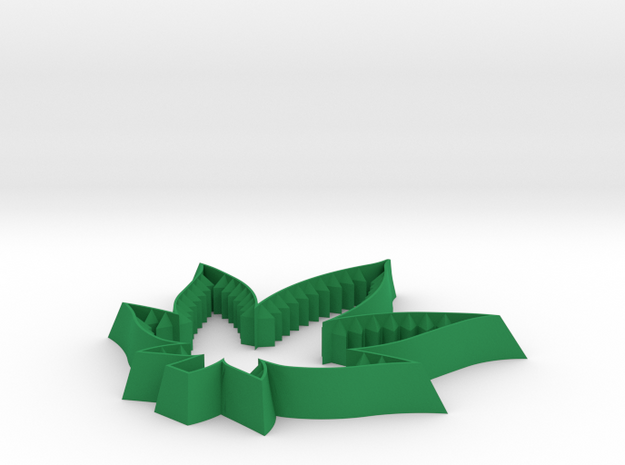 Cannabis Cookie Cutter in Green Processed Versatile Plastic