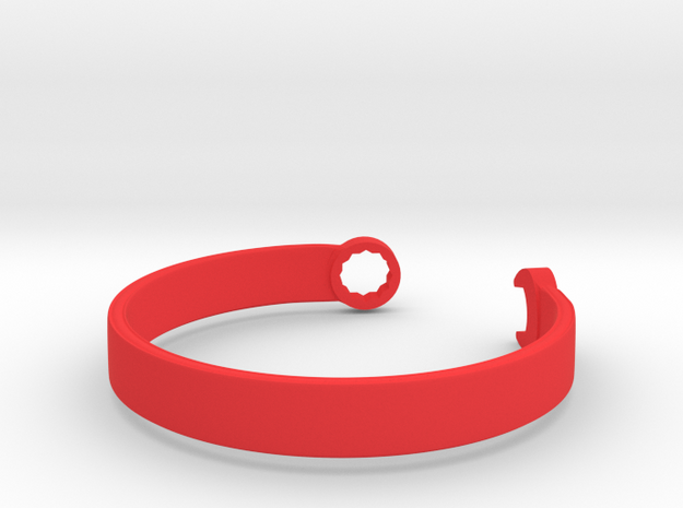 Wrench Bracelet in Red Processed Versatile Plastic