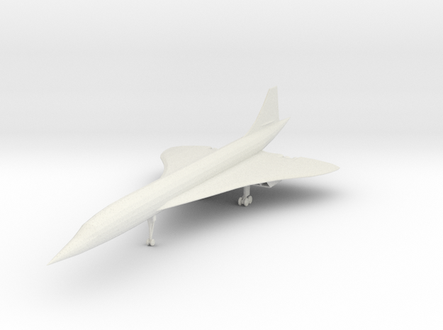 1:285 Concorde [Extended Gear] in White Natural Versatile Plastic