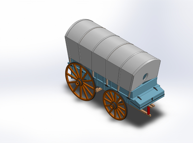 SUPPLY WAGON LOADING O SCALE in White Natural Versatile Plastic