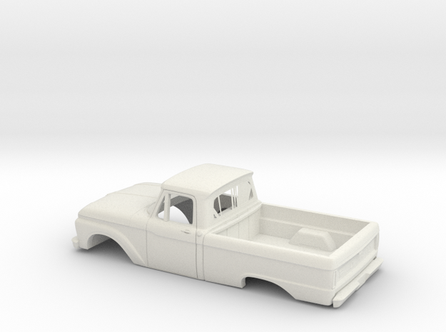 1/16 1966 Ford F Series Reg Cab Reg Bed Shell in White Natural Versatile Plastic