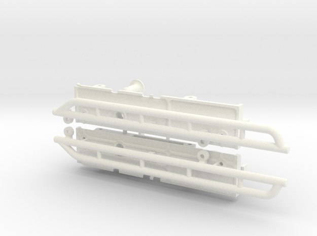 rtf203-03 TF2 Mojave Front Body Mount & Slider in White Processed Versatile Plastic