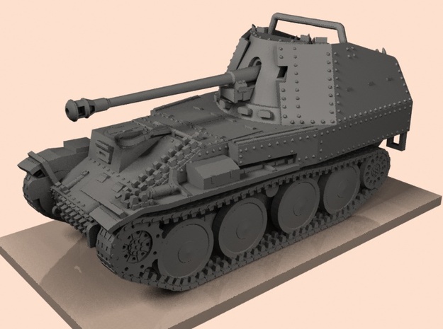 1/30 Marder III ausf M (Panzerjager 38) in White Natural Versatile Plastic