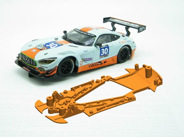 PSSX00107 Chassis for Scalextric AMG GT3 in White Natural Versatile Plastic