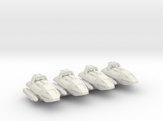 1-1000 Scale Montgomery NX Type 3 in White Natural Versatile Plastic