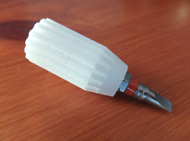 Screwdriver Bit Holder in White Natural Versatile Plastic