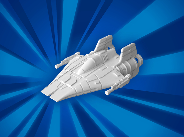 (MMch) A-Wing in White Natural Versatile Plastic