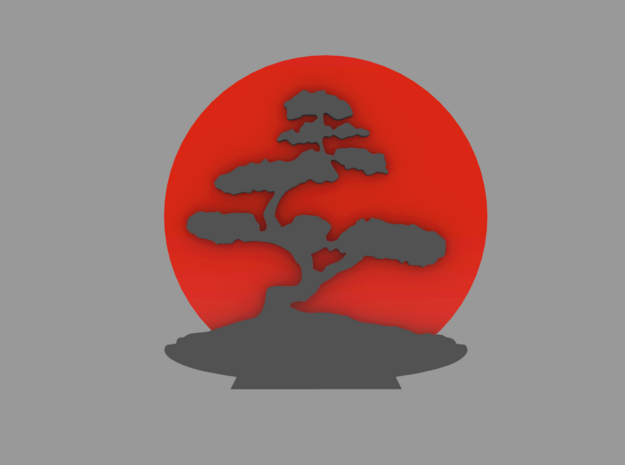 Cyber Samurai Bonsai Clan Asst Flat Symbols in Tan Fine Detail Plastic