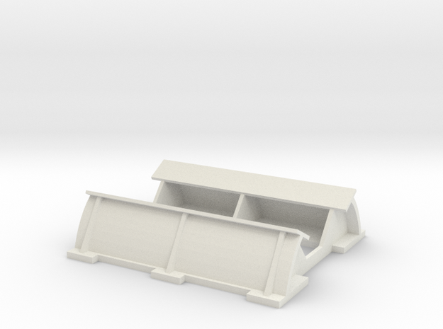 Steel Coil Cradle in White Natural Versatile Plastic: 1:76 - OO