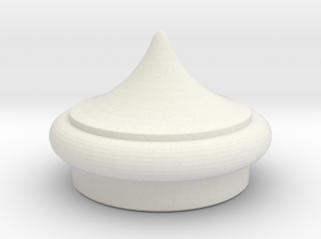 Finial Round Point 1:22.5 scale in White Natural Versatile Plastic