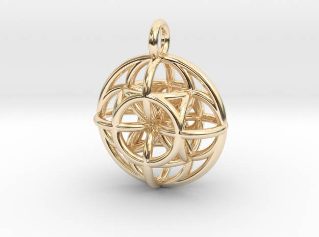 ringpendant122 in 14k Gold Plated Brass