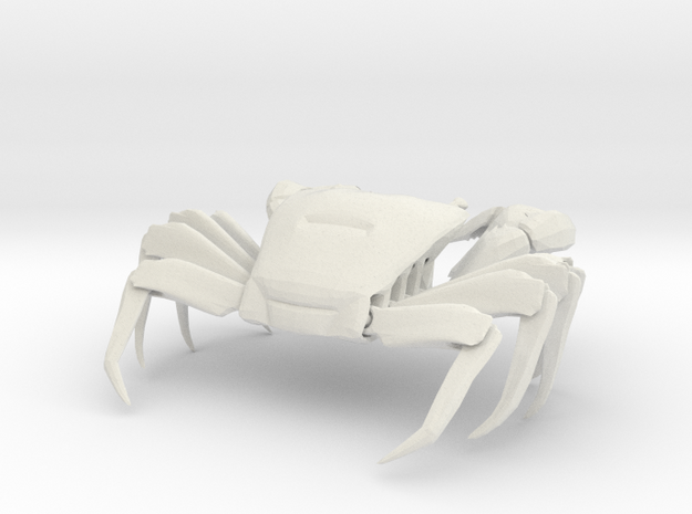 2X size Shore crab (Pachygrapsus crassipes) in White Natural Versatile Plastic