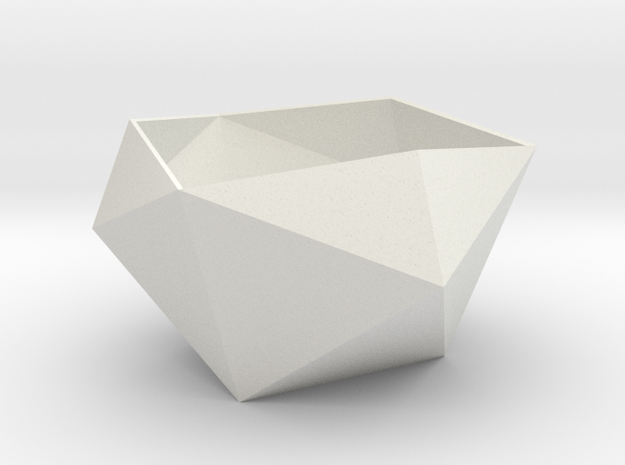  lawal 135 mm icosahedron shell section in White Natural Versatile Plastic