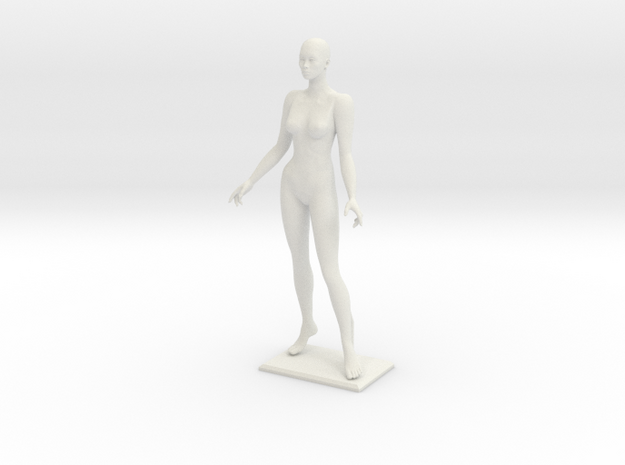 Mannequin Barabara Female BOLD 1:24th   in White Natural Versatile Plastic