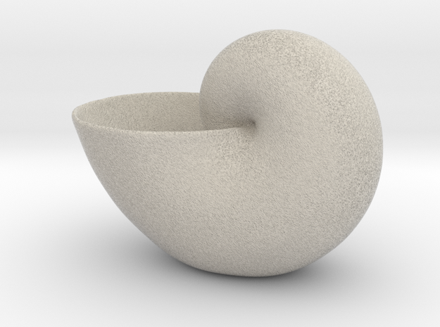 Clam Geometric Plant 3D Printing Planter  in Natural Sandstone