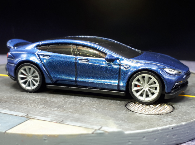 11.5x5.3 TeslaS HotWheels in Tan Fine Detail Plastic