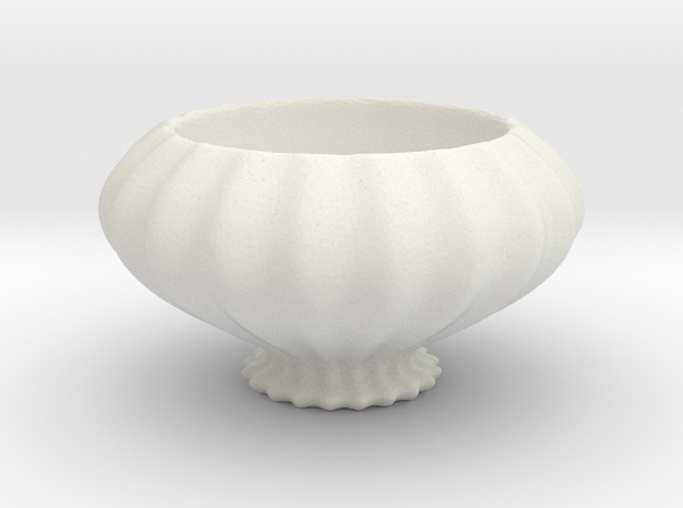 Lovely Geometric Succulent 3D Printing Planter  in White Natural Versatile Plastic