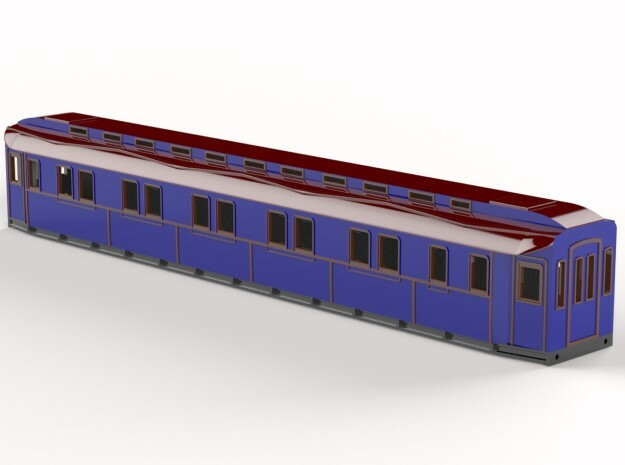 Ao2 - Swedish passenger wagon in Smooth Fine Detail Plastic